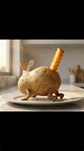 Giant Potato Explosion! Chips Surprise 🍟 | AI Video #shorts #shortvideo #short