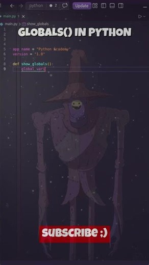 ACCESS GLOBAL VARIABLES DYNAMICALLY | GLOBALS IN PYTHON #python #coding #programming