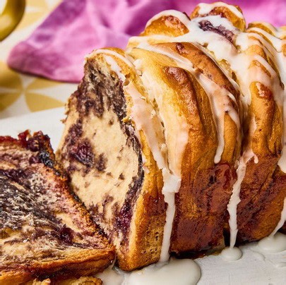 Easy lemon blueberry pull-apart bread