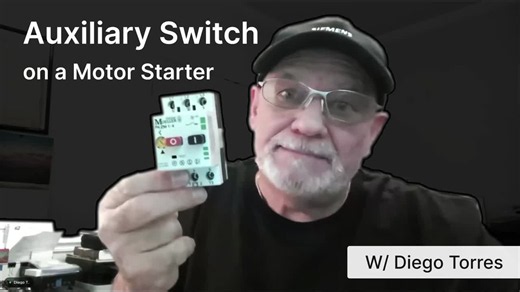 In this part of our Automation Lab, Diego explains what an auxiliary switch on a motor starter is, what it's used for, and why it's important.