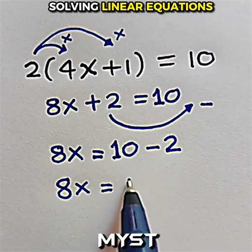 Solving Linear Equations 🧠⚡️ #maths