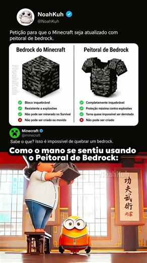 O peitoral mais apelão do Minecraft 😂🛡️#catmemes