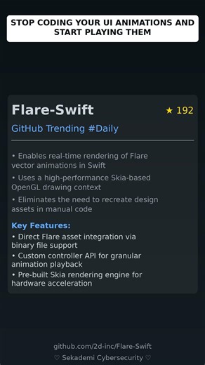 GitHub Trending Repositories: 2d-inc/Flare-Swift 🇬🇧