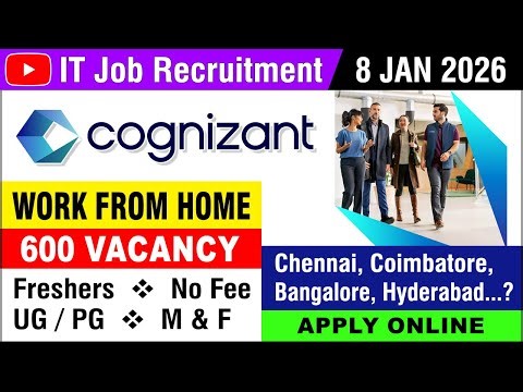 IT Job ✨ Cognizant Work from Home and Office IT Job in Chennai, Coimbatore | No Fee | 8 JAN 2026