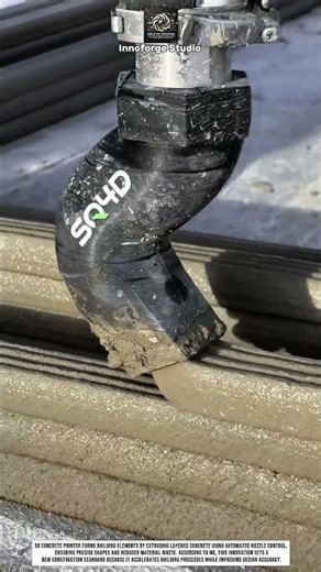 Printing Concrete Structures Tool Innovation Using 3D Concrete Printer for Construction #innovation