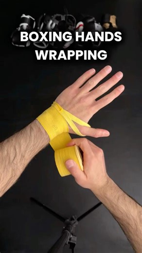 Boxing hands wrapping ✔️#boxing #boxer #boxingcoach #boxingtraining #boxingwraps