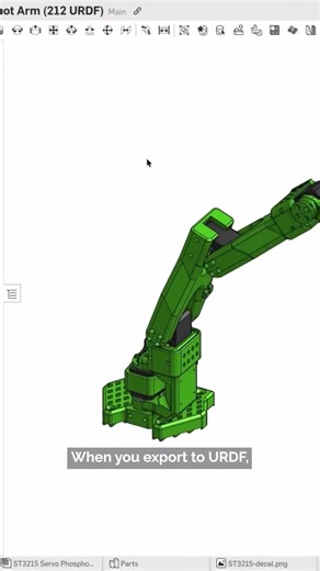🆕 URDF Export in #Onshape