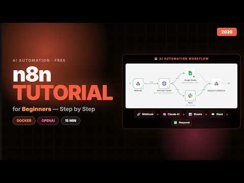n8n AI Automation Tutorial 2026: Build Your First Workflow