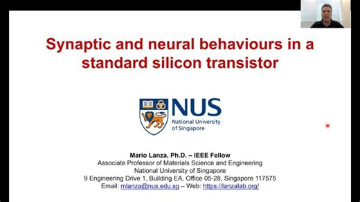 Artificial Intelligence on Edge using Neuro Synaptic Random Access Memory cells (NSRAM) | Mario Lanza
