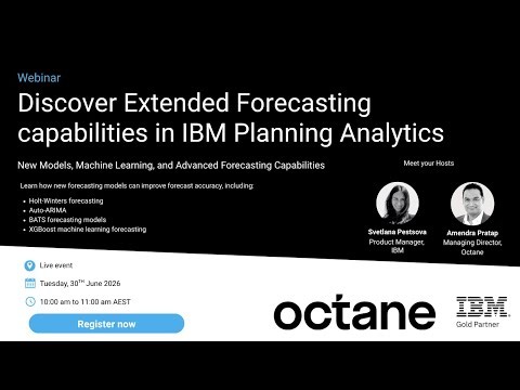 Discover Extended Forecasting Capabilities in IBM Planning Analytics
