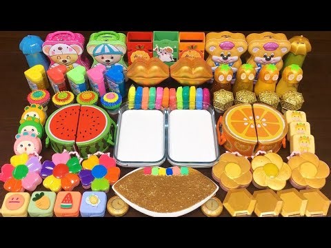 LIVE: RAINBOW vs GOLD ! mix random into Glossy Slime #186