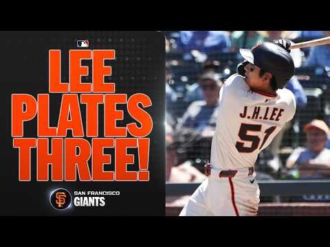 Jung Hoo Lee drives in THREE RUNS for the Giants during a two-hit game! 🔥 (.302 season average!)