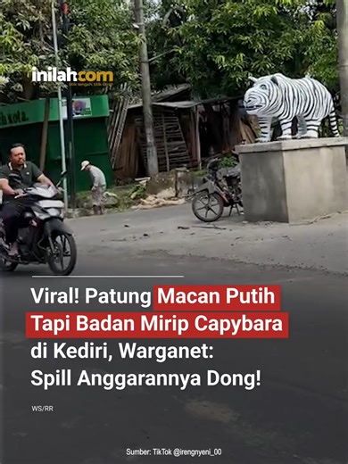 Patung Macan Putih di Kediri Viral: Unik dan Menggemaskan