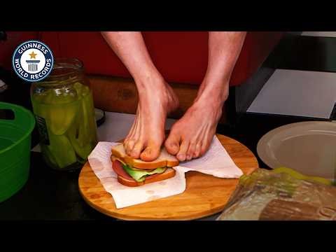 He Made a Sandwich With His Feet | Guinness World Records