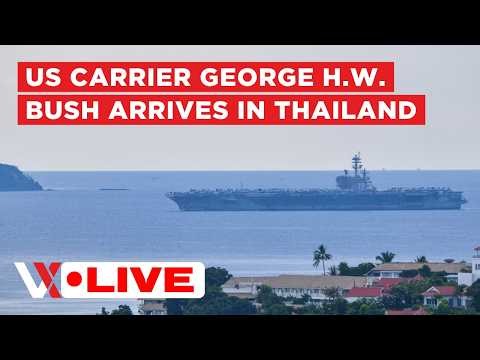 LIVE | US Aircraft Carrier George H.W. Bush Docks In Phuket | VERTEX