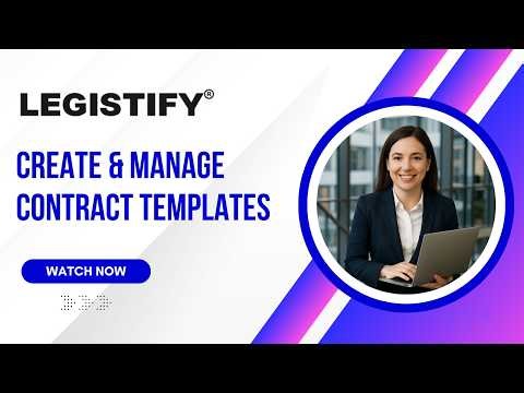 Create and manage contract templates in Legistify’s Contract Management Module