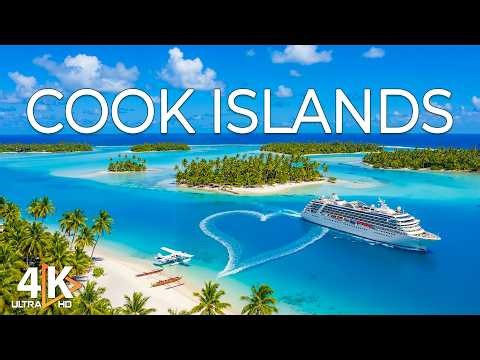 Cook Islands 4K Drone Footage | Discover Crystal Lagoons, White Sand Beaches & Tropical Paradise
