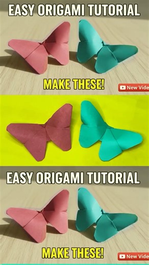 ORIGAMI BUTTERFLY EASY TUTORIAL STEP BY STEP | How to make Origami paper butterflies | DIY crafts