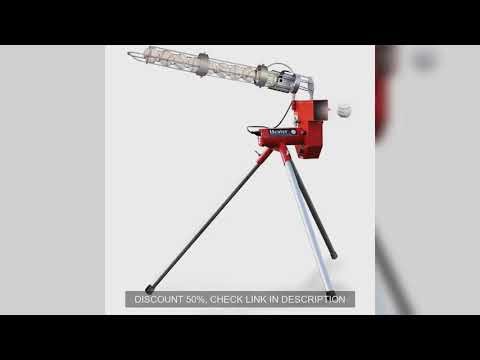 home.Sports Heavy-Duty Baseball Pitching Machine W/Bonus Ball Feeder - Accurate & Adjustable Pitchin