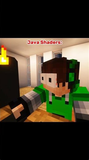 Java/Bedrock Shaders VS My PC #shorts #minecraft #edit