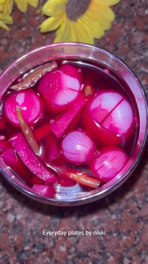Instant Pink Sirka Wali Pyaaz 🧅💖 | 12 Hour Restaurant Style Pickled Onions | No Cook Recipe