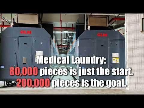 Top-Tier Medical Laundry Production Line | Daily Capacity 80k to 200k with CLM Tunnel Washers