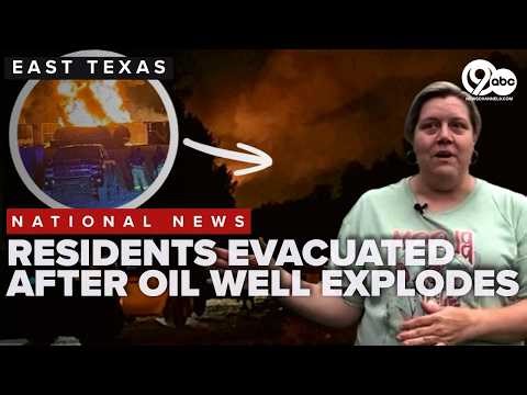 East Texas oil well explosion caught on camera leaves nearby residents shaken