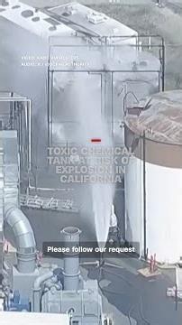 Toxic chemical tank at risk of explosion in California