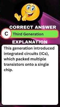Fundamentals of Computer and IT Part 2 --- Types & Generations of Computers Quiz | 10 MCQs