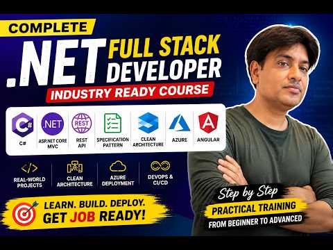Become a .NET Full Stack Developer 🚀| C# + ASP.NET Core + Angular + Azure | Complete Industry Course