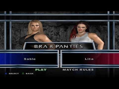 WWE SmackDown! Here Comes the Pain - Sable vs Lita - Bra & Panties Full Match - No Commentary