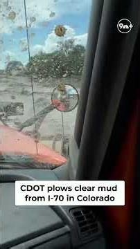 Crews use snowplows to clear mud from Colorado's Interstate 70