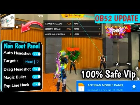 Free Fire Panel OB53 🔥 FF Antiban Panel Mobile | Free Fire Hack New 😈 FF Injector 2026 | FF Panel