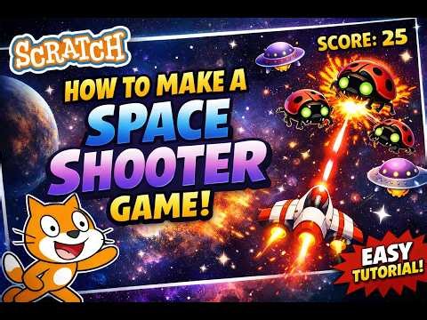 Make a Space Shooter Game in Scratch (Easy Tutorial for Beginners)