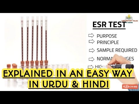 ESR test.Erythrocyte sedimentation rate.Explained briefly in an easy way in urdu & Hindi#laboratory
