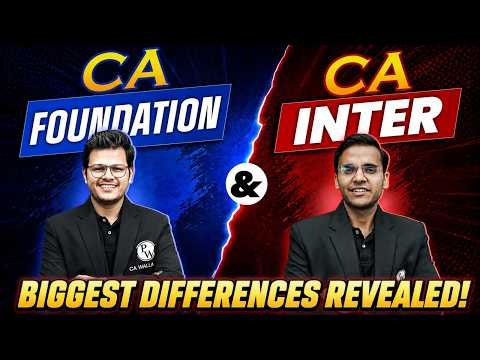 CA Foundation vs CA Inter | Biggest Differences Explained | Which is Harder? @caintermediatebypw