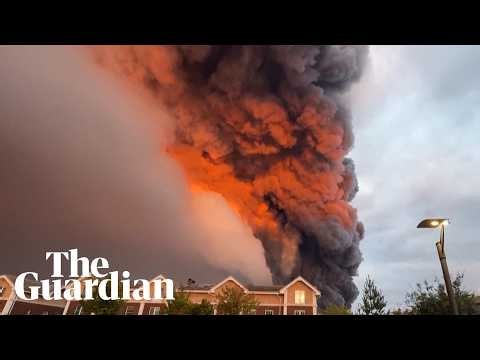 Moscow warehouse on fire after Ukrainian drone attack