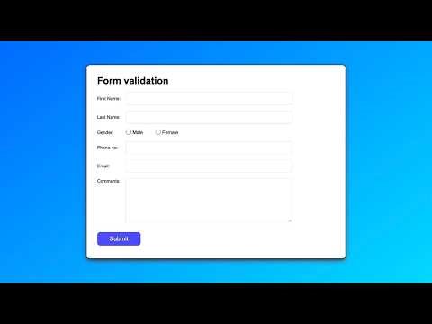 ArcaneDev - Form validation using JavaScript