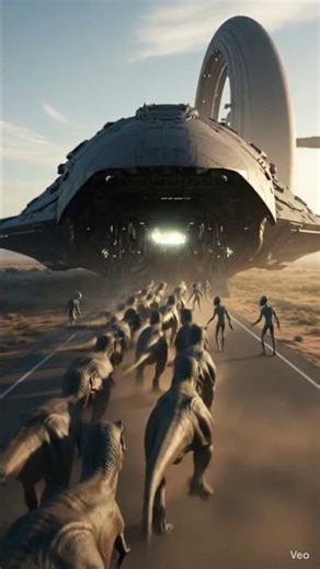 S-1 Episode-7 T-Rex are being abducted by Alien being carried to outer space.#dinosaur #aliens