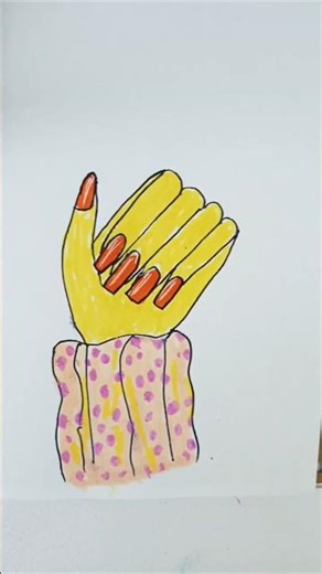 Easy hand drawing tutorial 💅✍️#shorts #art #drawing ‪@lifestyleart223‬