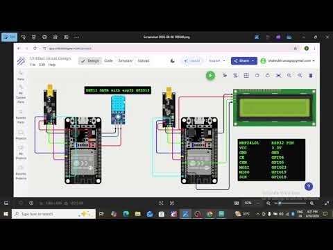 ESP32 + NRF24L01 + DHT11 + LCD Display | Wireless Temperature & Humidity Tutorial