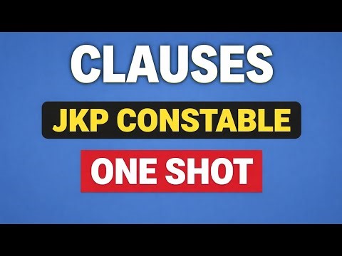 Clauses for JKP CONSTABLE One Shot | English Grammar Full Concept | JKP Constable