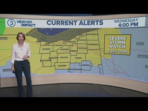 Cleveland weather: Severe Thunderstorm Watch in effect for most of Northeast Ohio until 9 p.m.