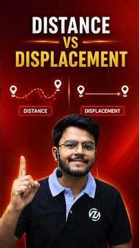 Distance vs Displacement 🔥 Don’t Get Confused! | Physics Basics Explained 🚀 #education