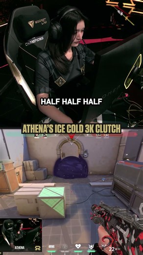 Inside the comms of Athena's 1v2 clutch 🔥 #valorantchampions #shorts #valorant #vct