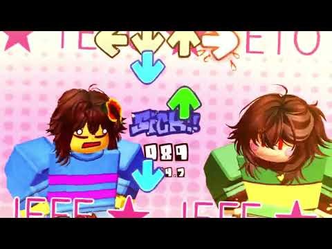 FNF: ROBLOX| Idol but it's frisk and chara | Project afternight
