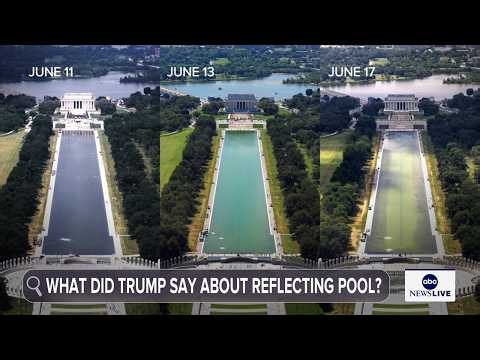 President Trump acknowledges 'no video or proof' of alleged vandalism to Reflecting Pool