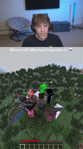 Minecraft manhunt speed run....