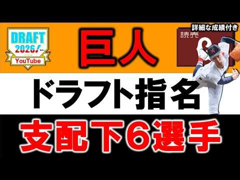 読売ジャイアンツ　２０２６年ドラフト指名選手一覧　巨人支配下指名選手５名のプロフィール&成績をいち早く紹介！【織田翔希】【平田玲翔】 【池田聖摩】 【杉本真滉】 【伊藤櫂人】【松平快聖】
