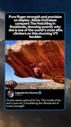 SHE DEFIED GRAVITY ON THIS STUNNING CLIMB